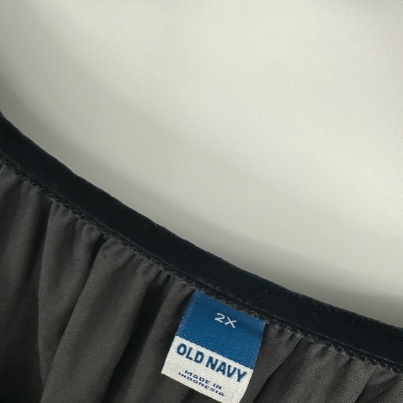 Old Navy Sz 2X Black Velvet Blouse Top NWT - Picture 4 of 6